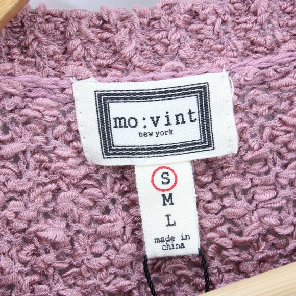 Mo:vint by Anthropologie Knit Shirt Womens Multicolor 3/4 Sleeve Small S NWT - Picture 5 of 9